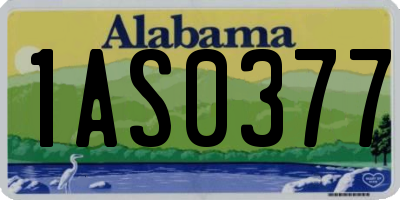 AL license plate 1AS0377