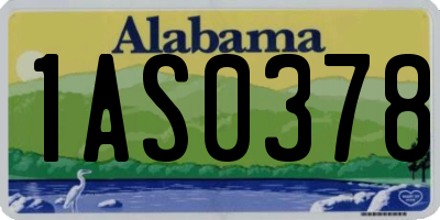 AL license plate 1AS0378