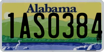 AL license plate 1AS0384