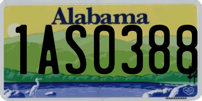 AL license plate 1AS0388