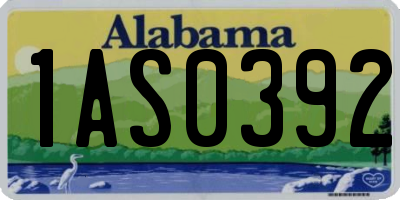 AL license plate 1AS0392
