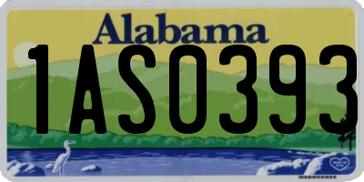 AL license plate 1AS0393