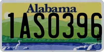 AL license plate 1AS0396