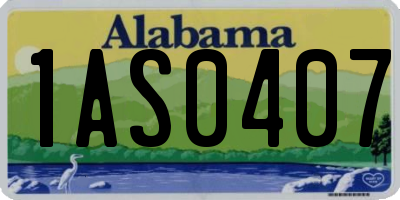 AL license plate 1AS0407