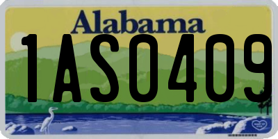AL license plate 1AS0409