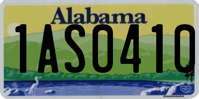 AL license plate 1AS0410