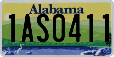 AL license plate 1AS0411
