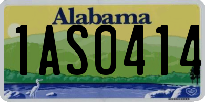 AL license plate 1AS0414