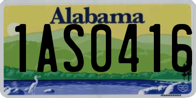 AL license plate 1AS0416