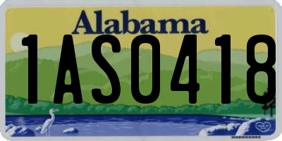 AL license plate 1AS0418