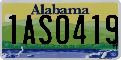AL license plate 1AS0419