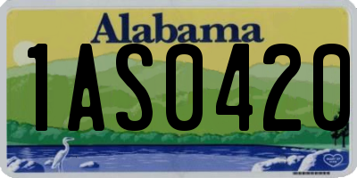 AL license plate 1AS0420