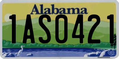 AL license plate 1AS0421
