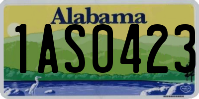 AL license plate 1AS0423