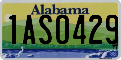 AL license plate 1AS0429