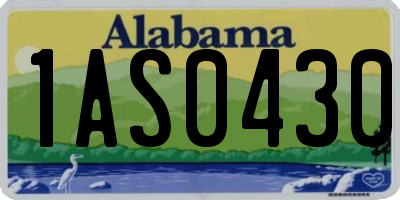 AL license plate 1AS0430