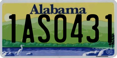 AL license plate 1AS0431