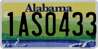 AL license plate 1AS0433