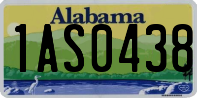 AL license plate 1AS0438