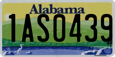 AL license plate 1AS0439