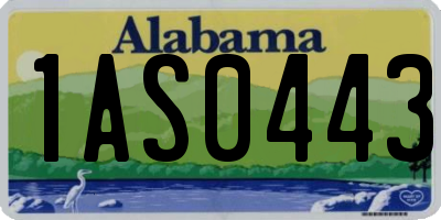 AL license plate 1AS0443