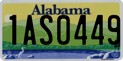 AL license plate 1AS0449