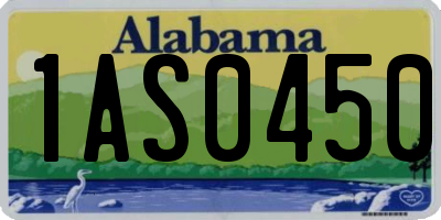 AL license plate 1AS0450