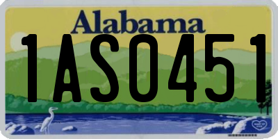 AL license plate 1AS0451