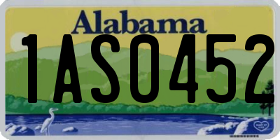 AL license plate 1AS0452