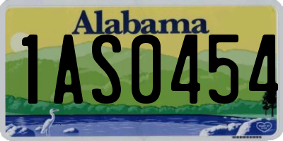 AL license plate 1AS0454