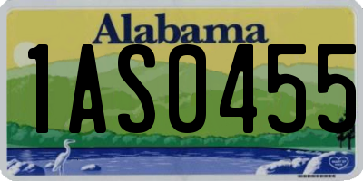 AL license plate 1AS0455