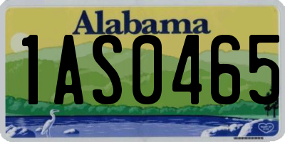 AL license plate 1AS0465