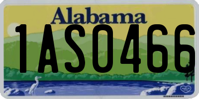 AL license plate 1AS0466