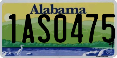 AL license plate 1AS0475
