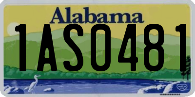 AL license plate 1AS0481