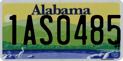 AL license plate 1AS0485