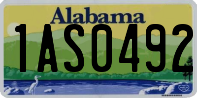 AL license plate 1AS0492