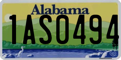 AL license plate 1AS0494