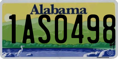 AL license plate 1AS0498