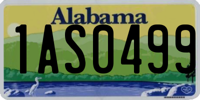 AL license plate 1AS0499