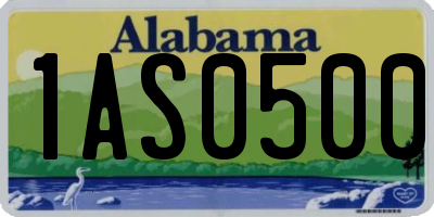 AL license plate 1AS0500