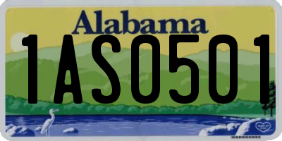 AL license plate 1AS0501