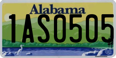 AL license plate 1AS0505
