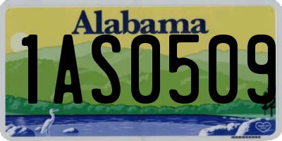 AL license plate 1AS0509