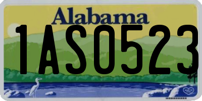 AL license plate 1AS0523