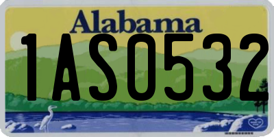 AL license plate 1AS0532