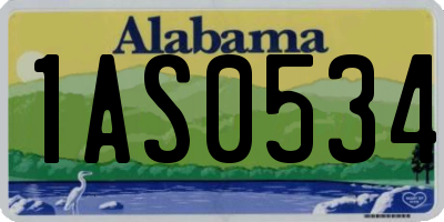 AL license plate 1AS0534