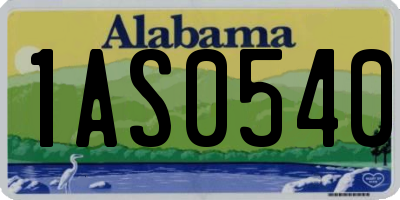 AL license plate 1AS0540