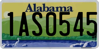 AL license plate 1AS0545