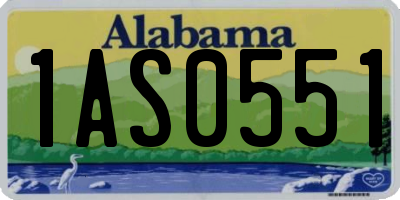 AL license plate 1AS0551